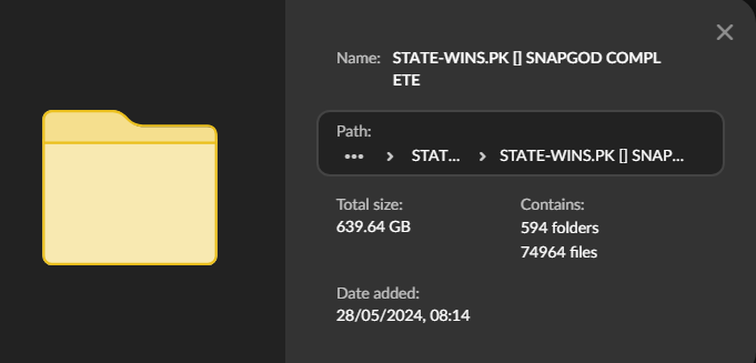 Snapgod COMPLETE Leaks BM  562 Girls 640 GB Folders  